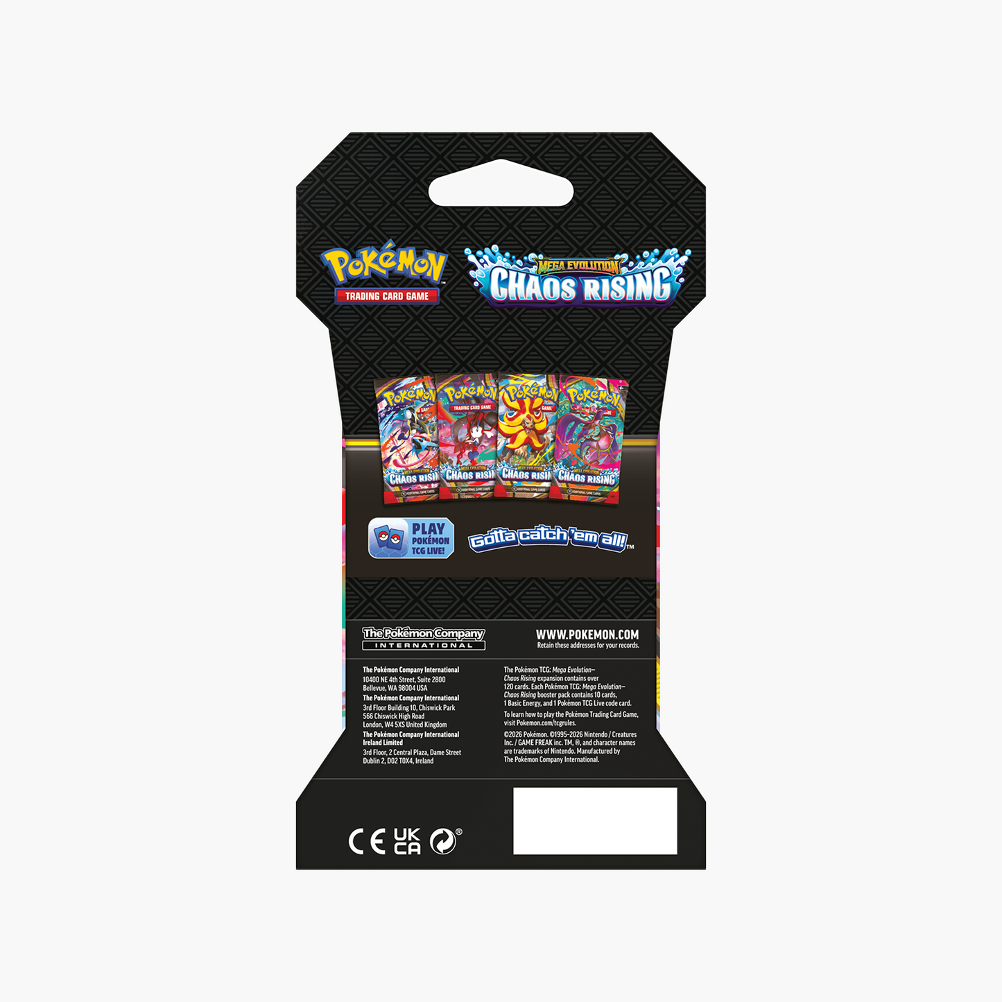 Pokémon - Chaos Rising - Sleeved Booster Pack (1x Willekeurig)